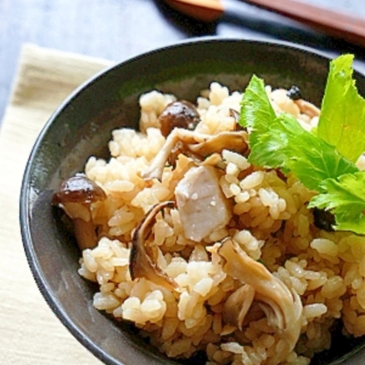 きのこと里芋のホクホク炊き込みご飯♪